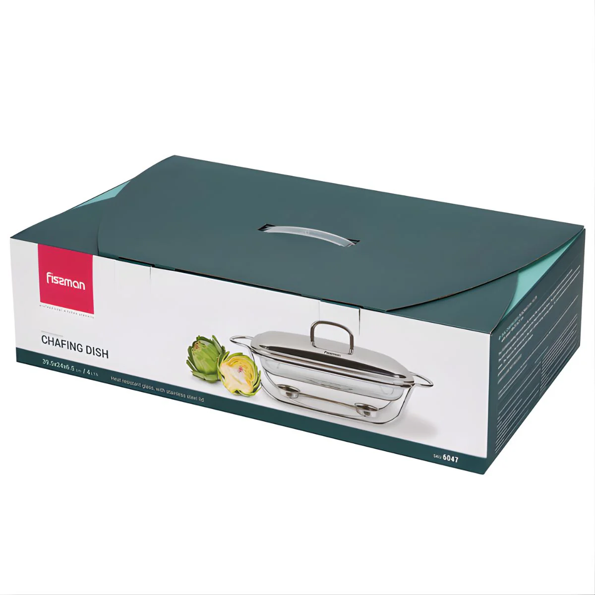 Bandeja De Comida Para Buffet. Chafing Dish De Vidrio 3.6L Con Soporte. Bandeja Rectangular Para Catering (38.5×23.5×6Cm). - Image 6