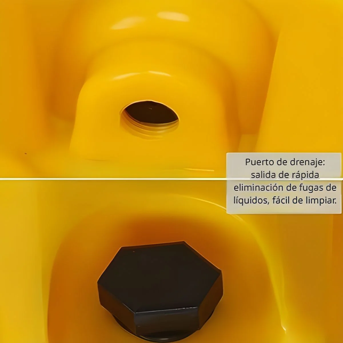 Bandeja De Contención Antiderrames De HDPE Para 4 Tanques 51.2X51.2"X11.8" (Cap 68 Gal). Plataforma De Almacenamiento De Pintura Apilable Para Tambores Y Cubos. - Image 3