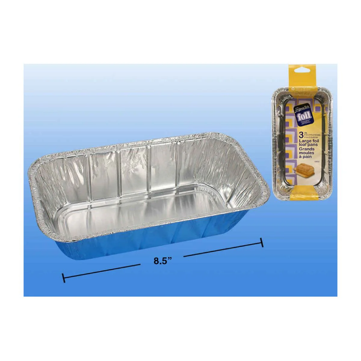 Bandejas Grandes De Papel De Aluminio Para Pan De 3 Piezas, 2 Lb, 8.5X4-5 / 8X2-1 / 2 " - Image 6