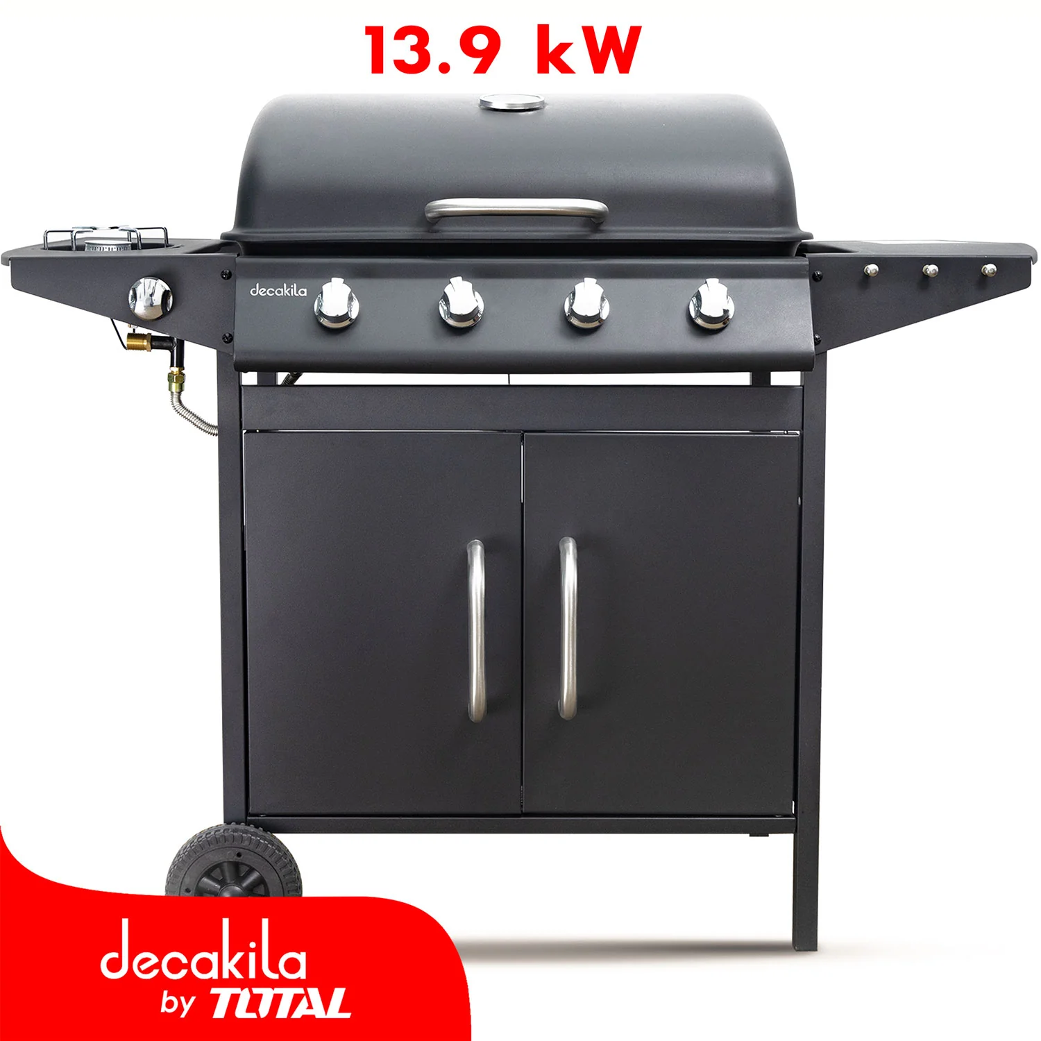 Barbacoa A Gas 13.9KW 4 Quemadores + Hornilla Lateral. Asador Parrillera - Image 2