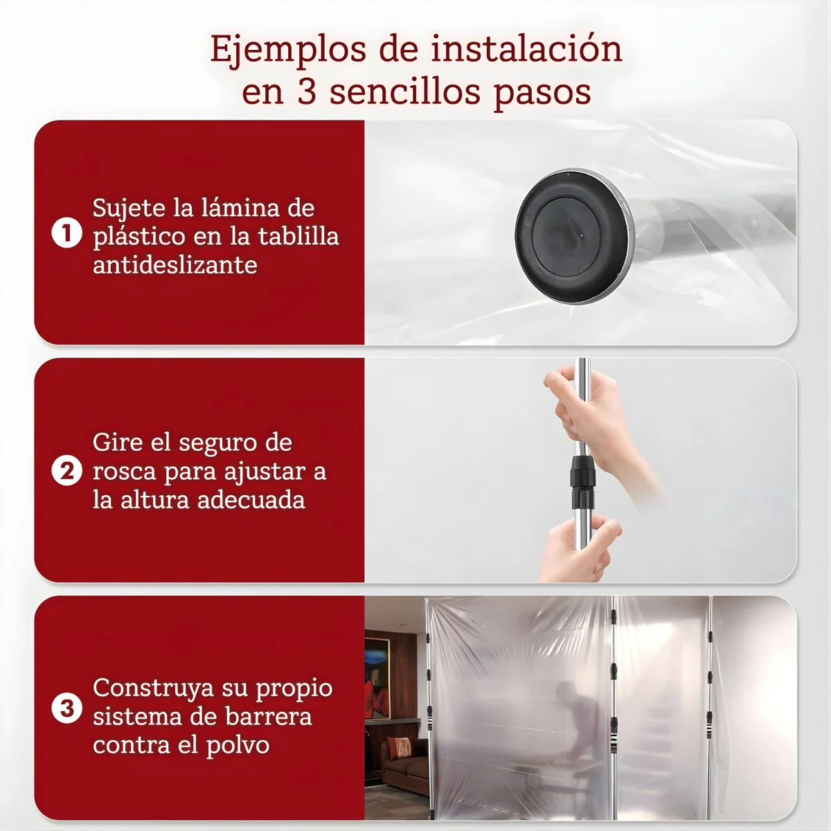 Barrera Antipolvo Para Remodelación. Barrera De Plástico Transparente Con Cierre. Protector De Ambientes Para Construcción Y Pintura. - Image 4
