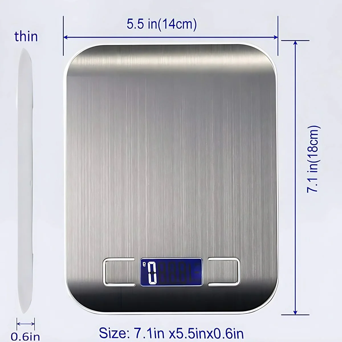 Báscula Balanza De Cocina Digital 10KG Acero Inoxidable Con Pantalla LCD. Pesa Balanza Para Alimentos. - Image 4