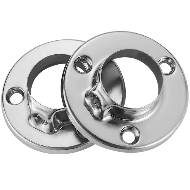 Base Anclaje Para Guardaropa O Exibicion Para Tubo De 1 ". Acabado Cromado. (Se Vende Por Par) - Image 3