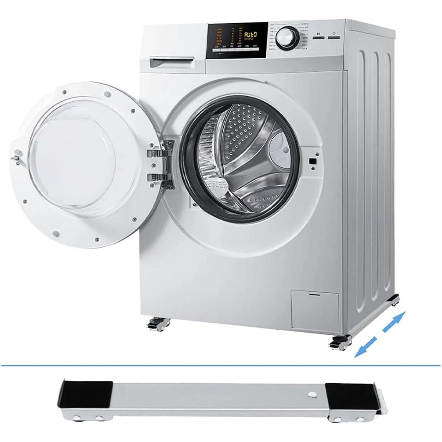 Base Con Ruedas Para Mover Muebles 18"-28" De Hierro, Resistente Para Almacenamiento Y Mudanza. Base Ajustable Rodante. - Image 3