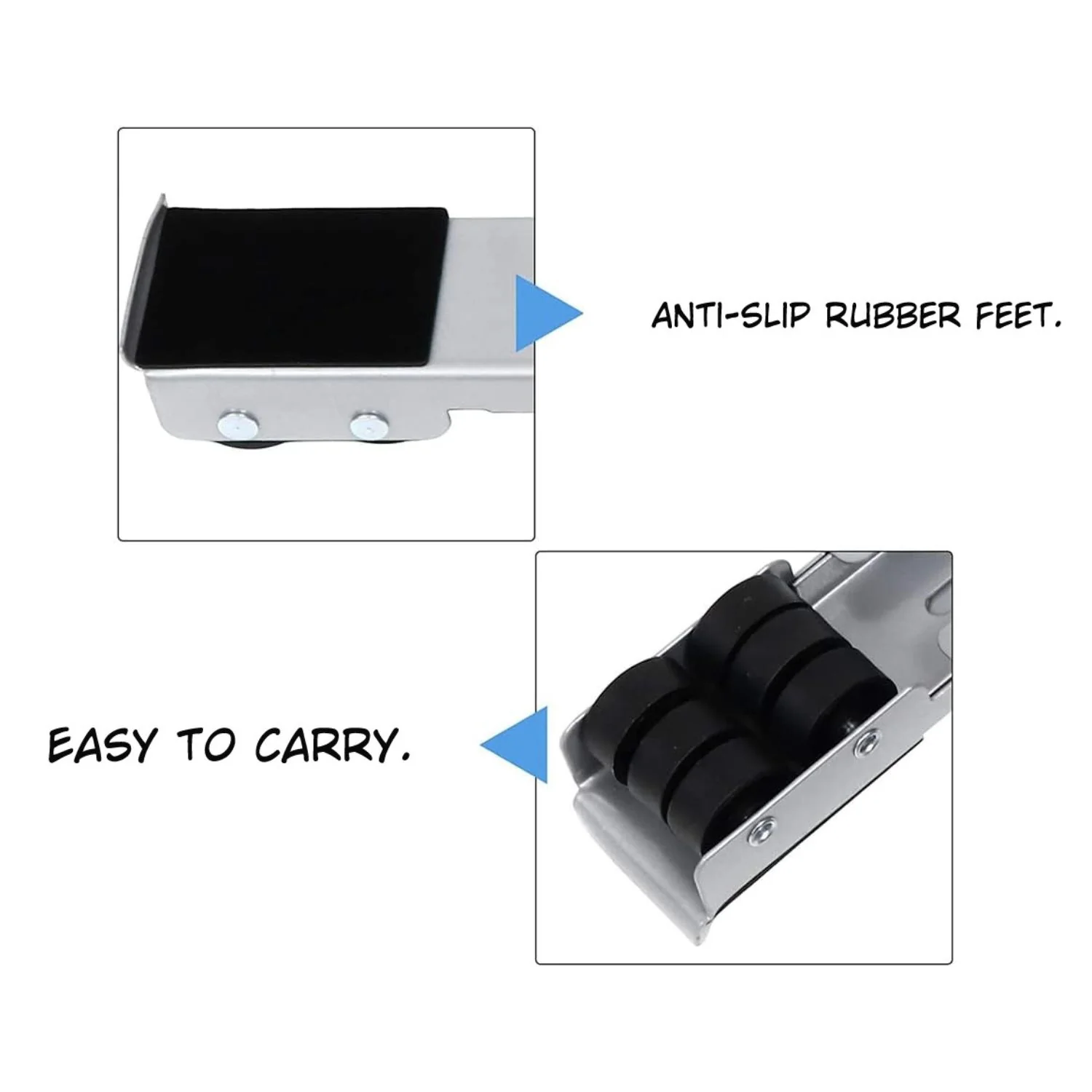 Base Con Ruedas Para Mover Muebles 18"-28" De Hierro, Resistente Para Almacenamiento Y Mudanza. Base Ajustable Rodante. - Image 4