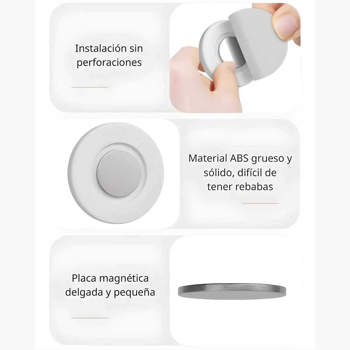 Base Para Control Remoto Soporte Adhesivo De Pared. Base Con Pegatina Doble Contacto Magnética Multiusos. - Image 2