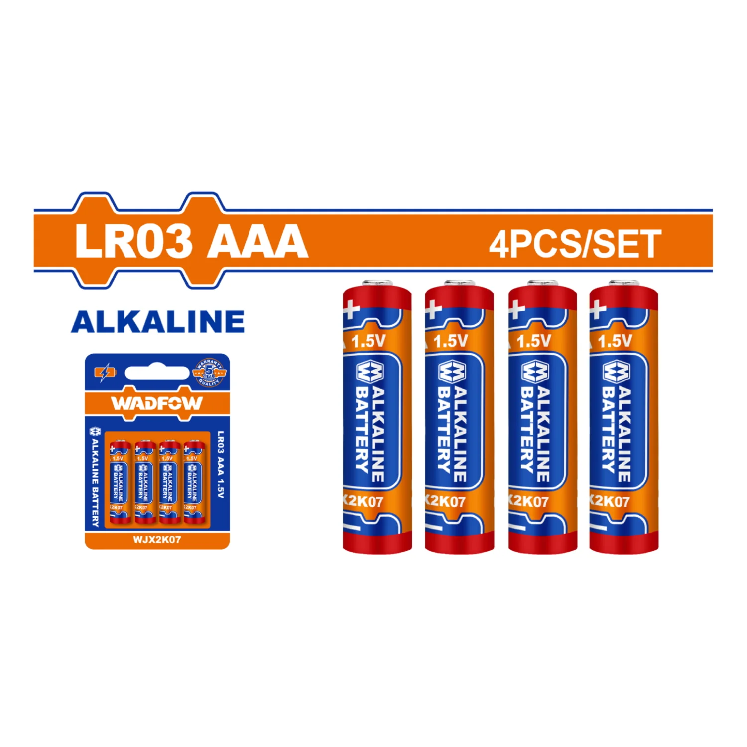 Baterías AAA Alcalinas LR03. Set 4 Piezas. 1.5V Pilas