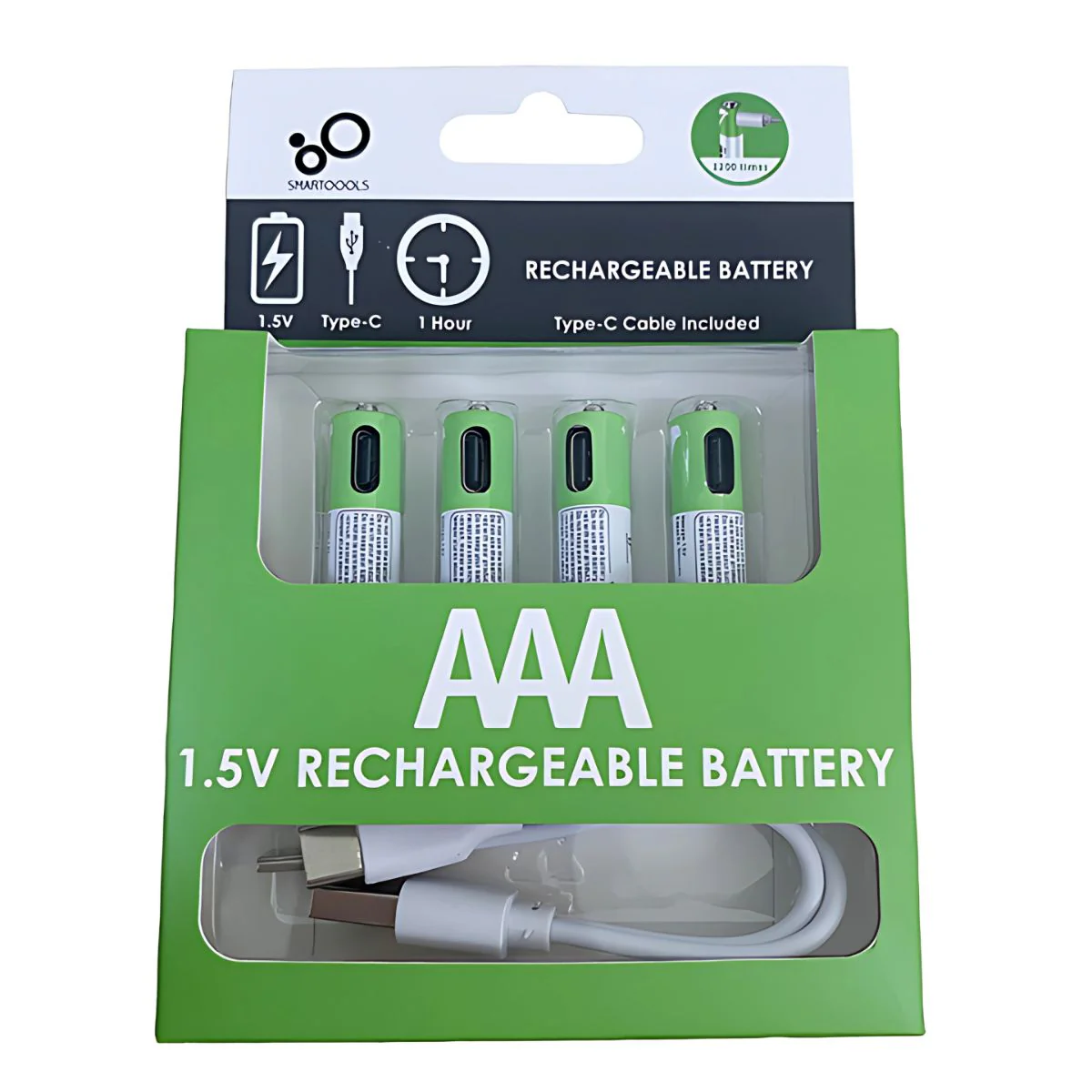 Baterías AAA Recargables Con Carga USB-C, 1.5V 750Mwh. Con 1200 Ciclos De Vida. (Pack De 4 Unidades) - Image 5