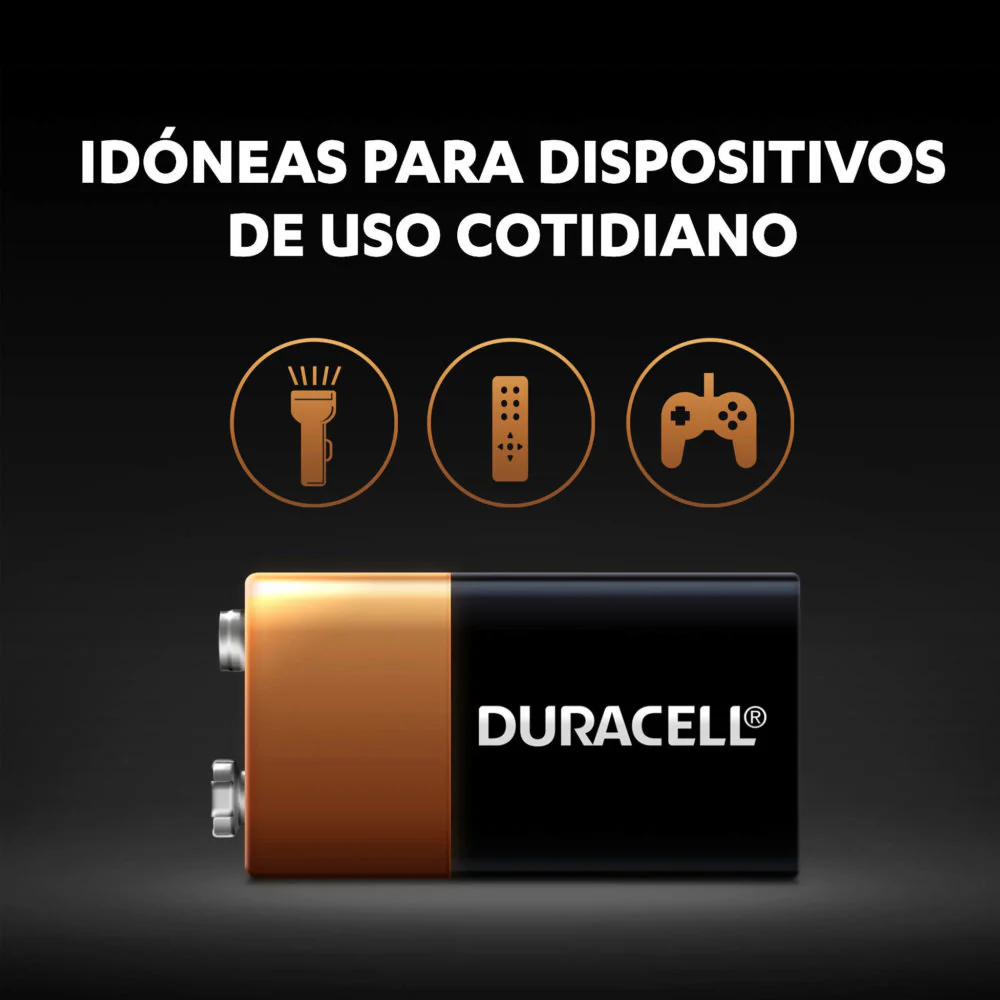 Baterías Alcalinas 9V - Duracell - Image 3