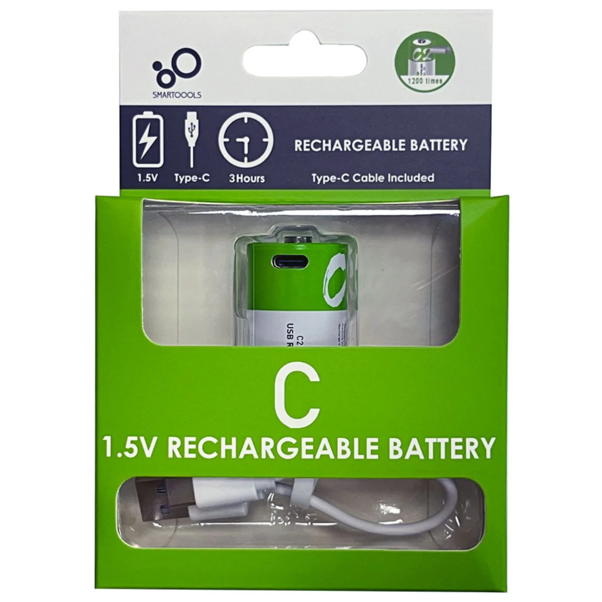 Baterías Tipo C Recargable Con Carga USB-C, 1.5V 5000Mwh. Con 1200 Ciclos De Vida. (1 Unidad) - Image 4