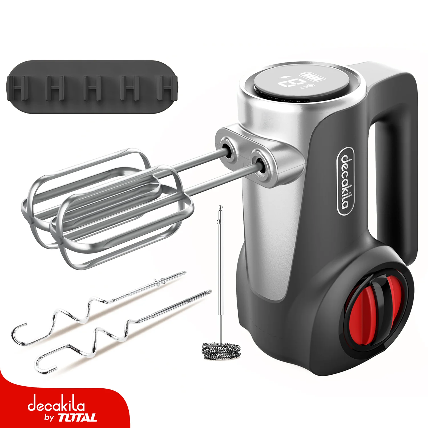 Batidora De Mano Inalámbrica Gris 125W. 16V. 7 Velocidades. Batería Y Cargador Por Separado. - Image 2