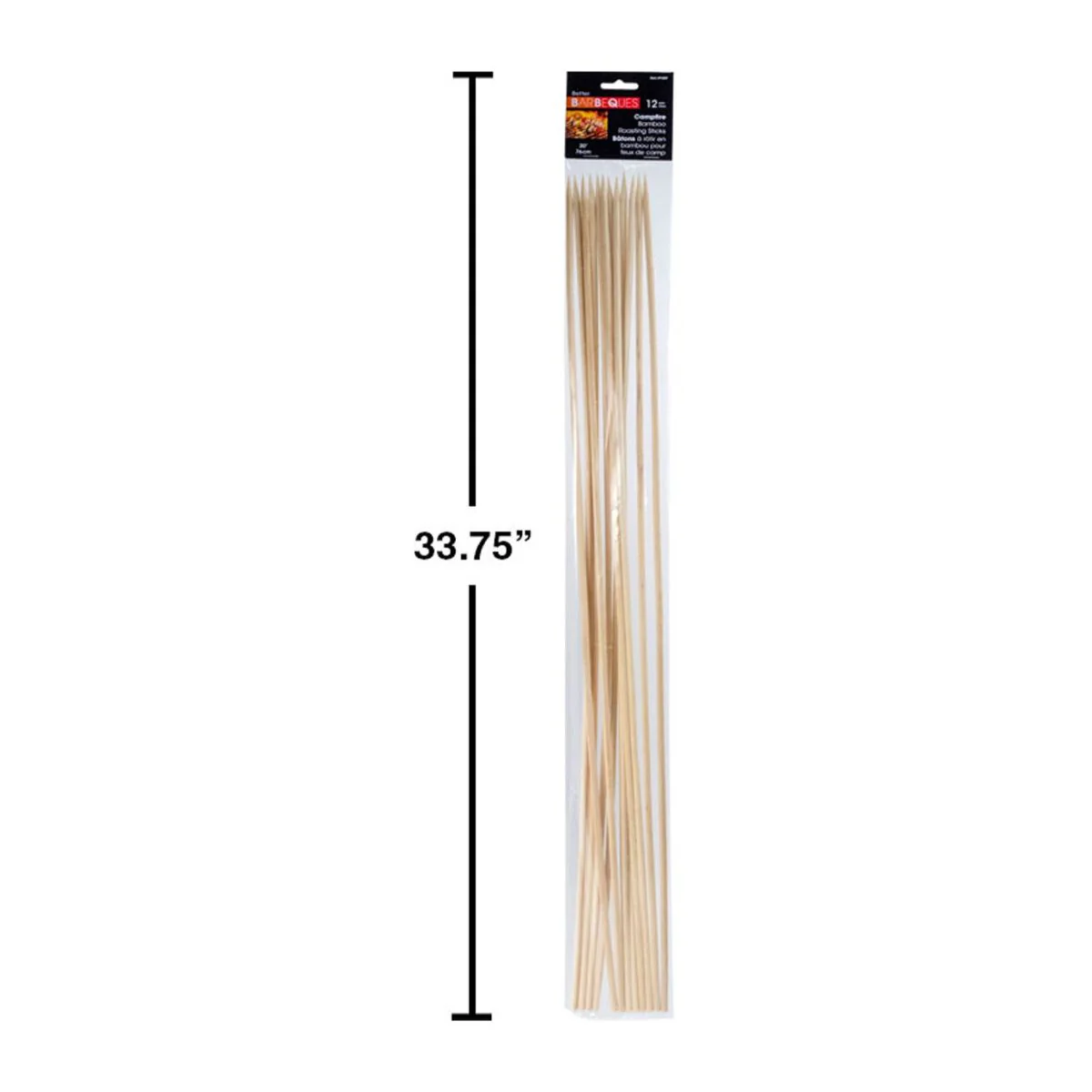 BBQ 12Pcs 30 "Palitos De Asar De Bambú Para Fogata, Bolsa De Polietileno Con Cabezal - Image 2