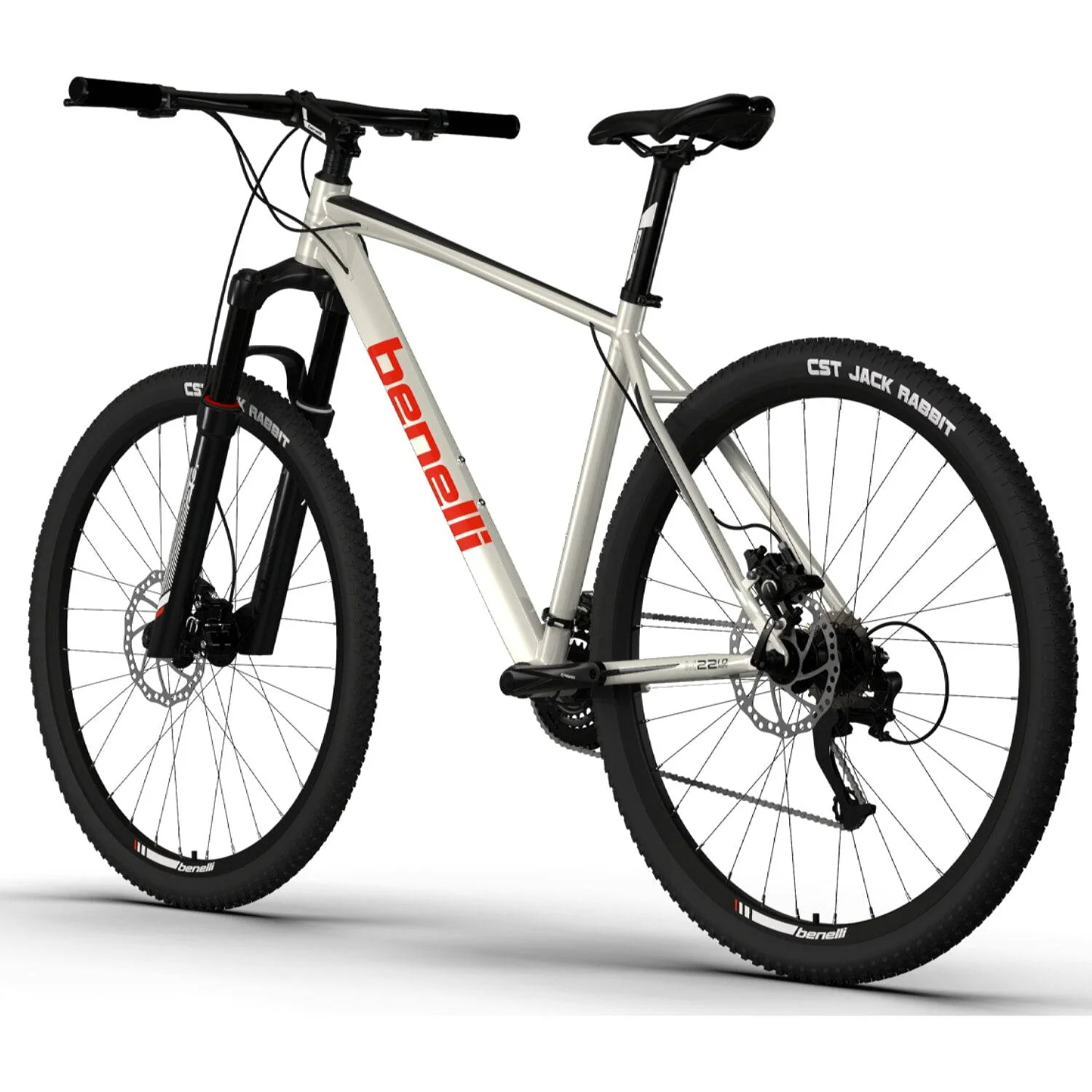 Bicicleta Montañera De Aluminio, Rin 29 MTB Benelli. Color Blanco / Rojo, Talla S - Image 3