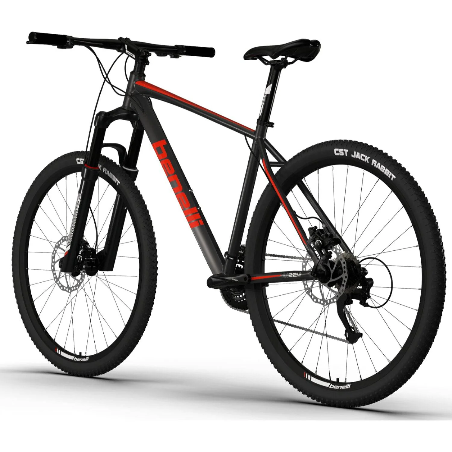 Bicicleta Montañera De Aluminio, Rin 29 MTB Benelli. Color Gris / Rojo, Talla M - Image 3