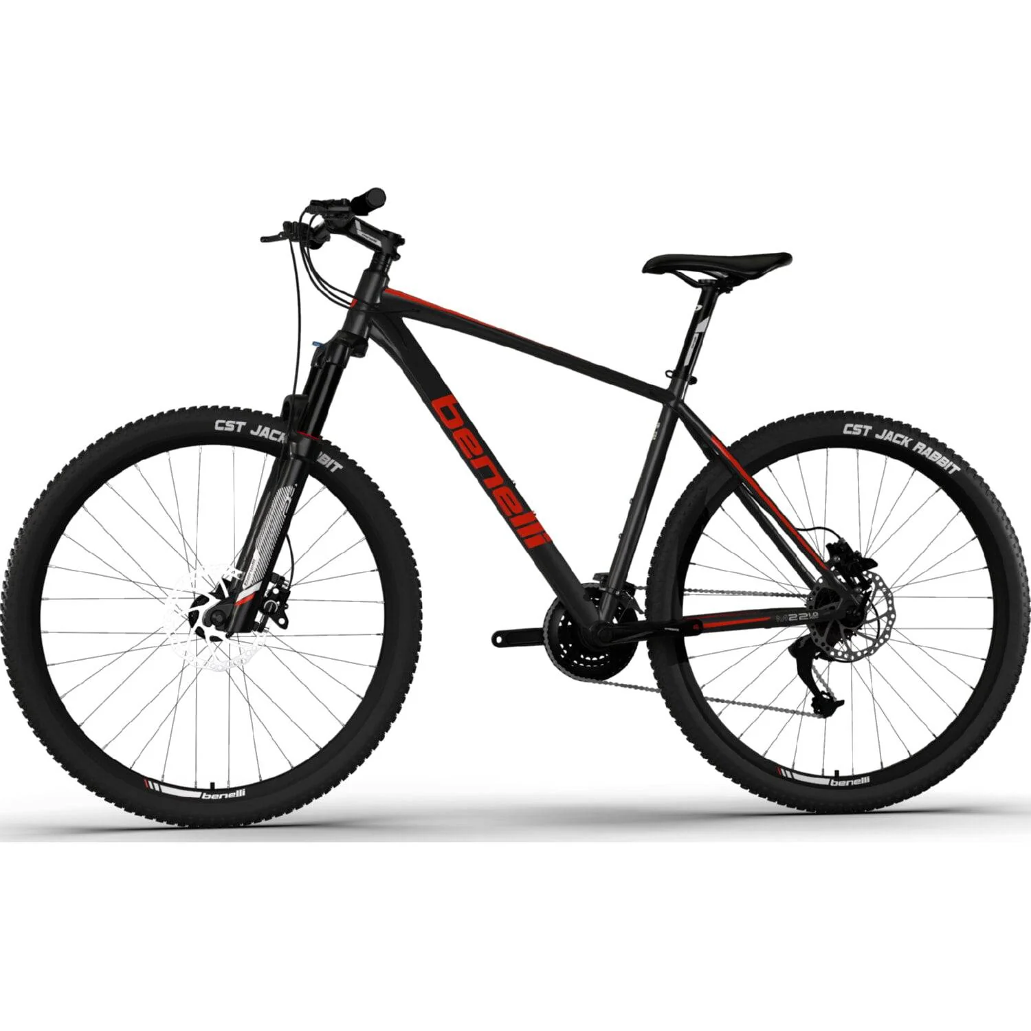 Bicicleta Montañera De Aluminio, Rin 29 MTB Benelli. Color Gris / Rojo, Talla M - Image 4