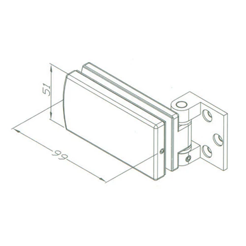 Bisagra A Muro Sistema Plegable. Satinada Para Vidrios 10-12 Mm - Image 2