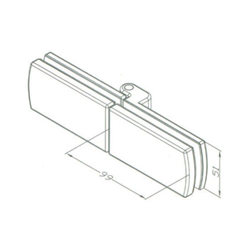 Bisagra Vidrio-Vidrio Sencilla Sistema Plegable. Satinada Para Vidrios 10-12 Mm - Image 2
