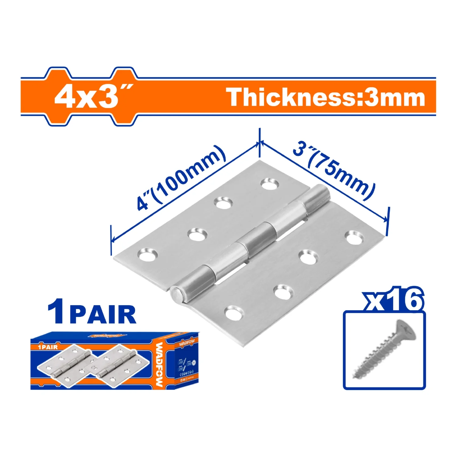 Bisagras Galvanizadas. Para Puertas.  Incluye Tornillos.2 Piezas/Par. - Image 10