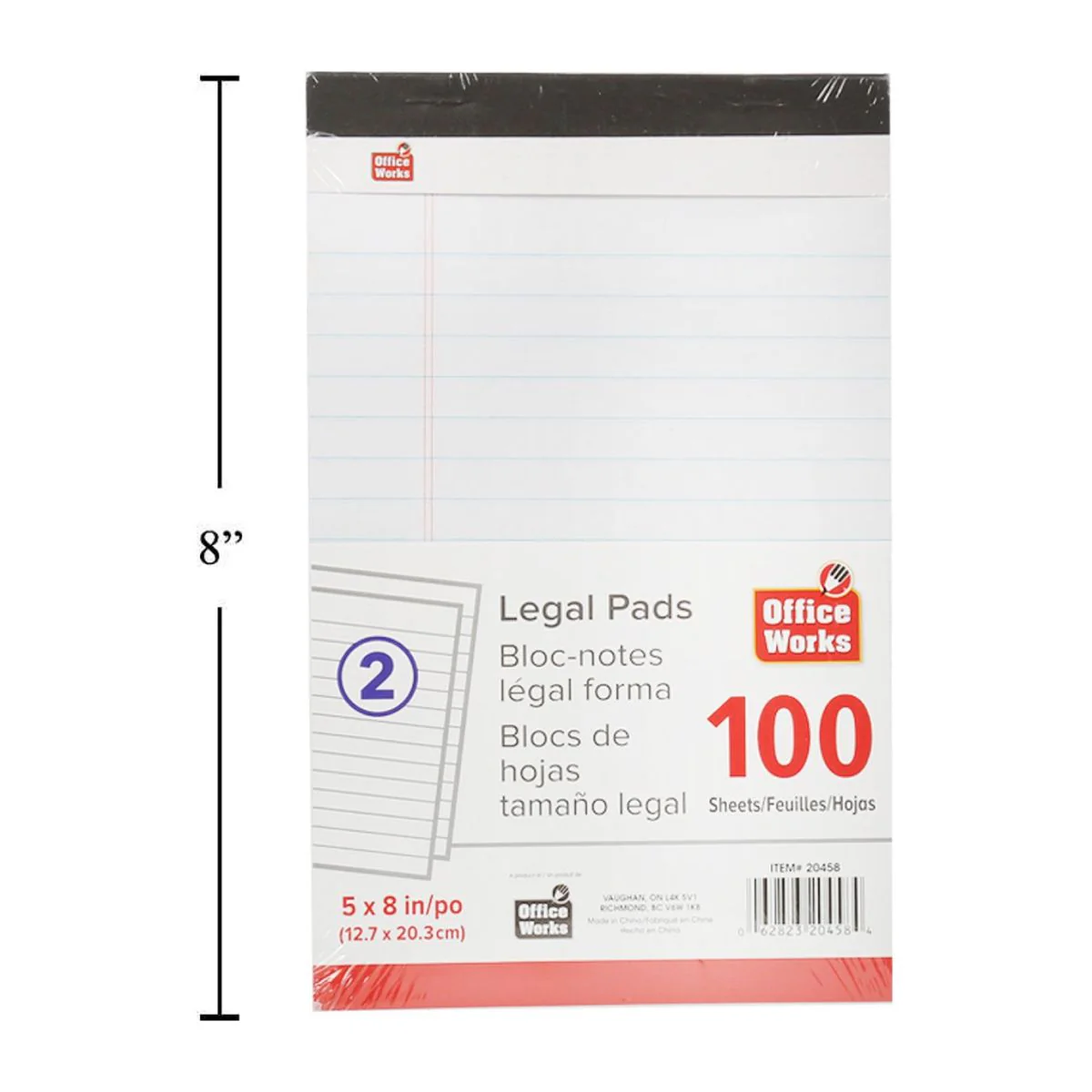 Bloc De Notas Para 50 Hojas, 5 X 8 ", Blanco - Image 4