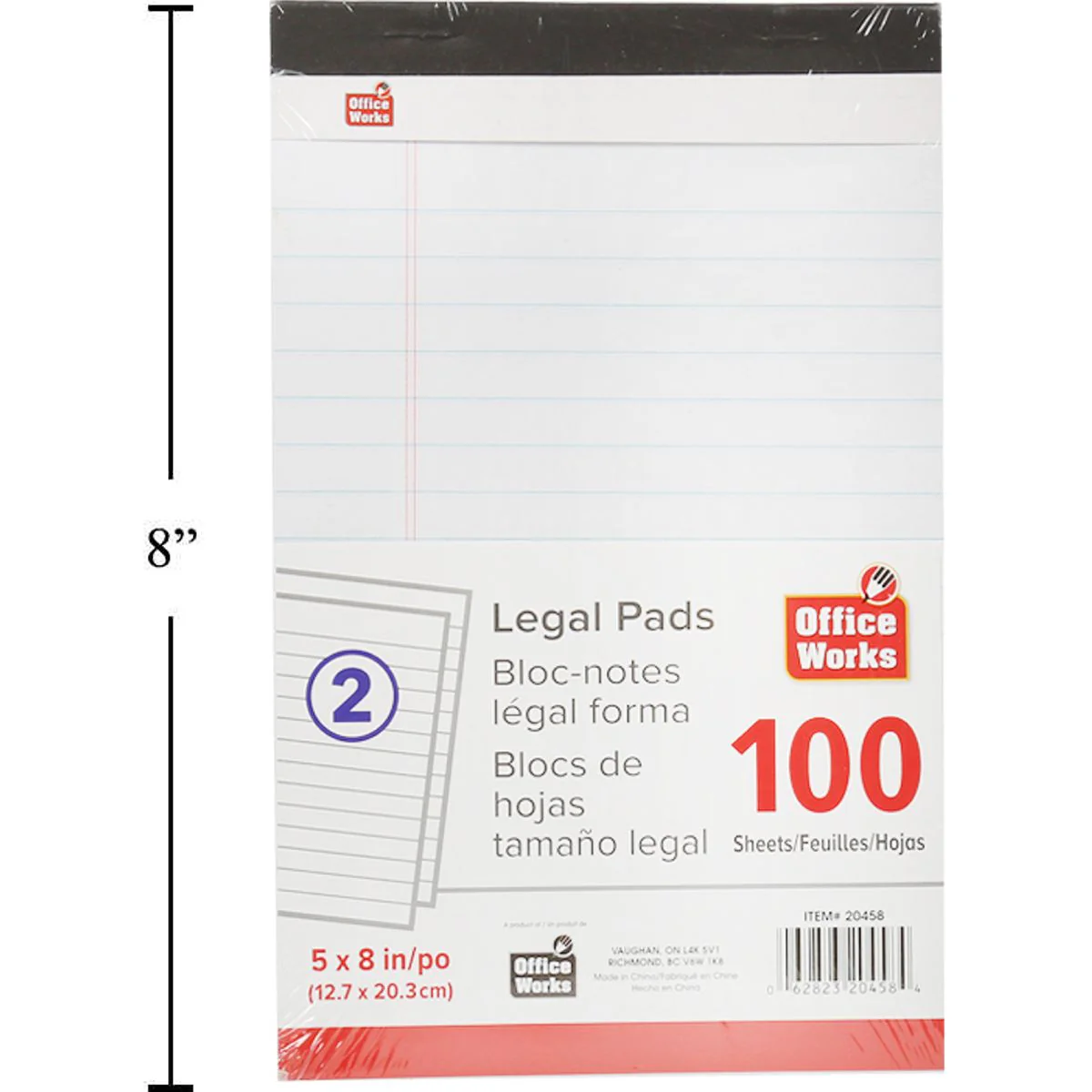 Bloc De Notas Para 50 Hojas, 5 X 8 ", Blanco - Image 8