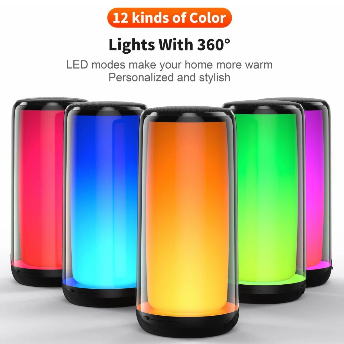 Bocina Altavoz Bluetooth 5.3 Portátil. IPX5, 10W. Speaker Parlante Con Luces LED. - Image 5