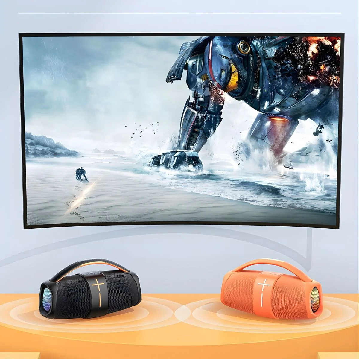 Bocina Bluetooth 5.3 Portátil De 20W RMS. Speaker Parlante Inalámbrico Doble Canal TWS. Altavoz Recargable Con Batería De 3600Mah Y Asa De Transporte. - Image 5