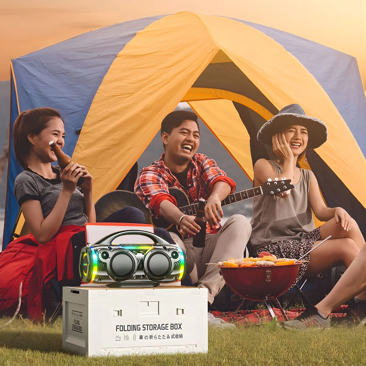 Bocina Bluetooth 5.3 Portátil De 60W RMS. Speaker Parlante Inalámbrico Con Luces LED RGB. Altavoz Recargable De Alta Potencia. - Image 6