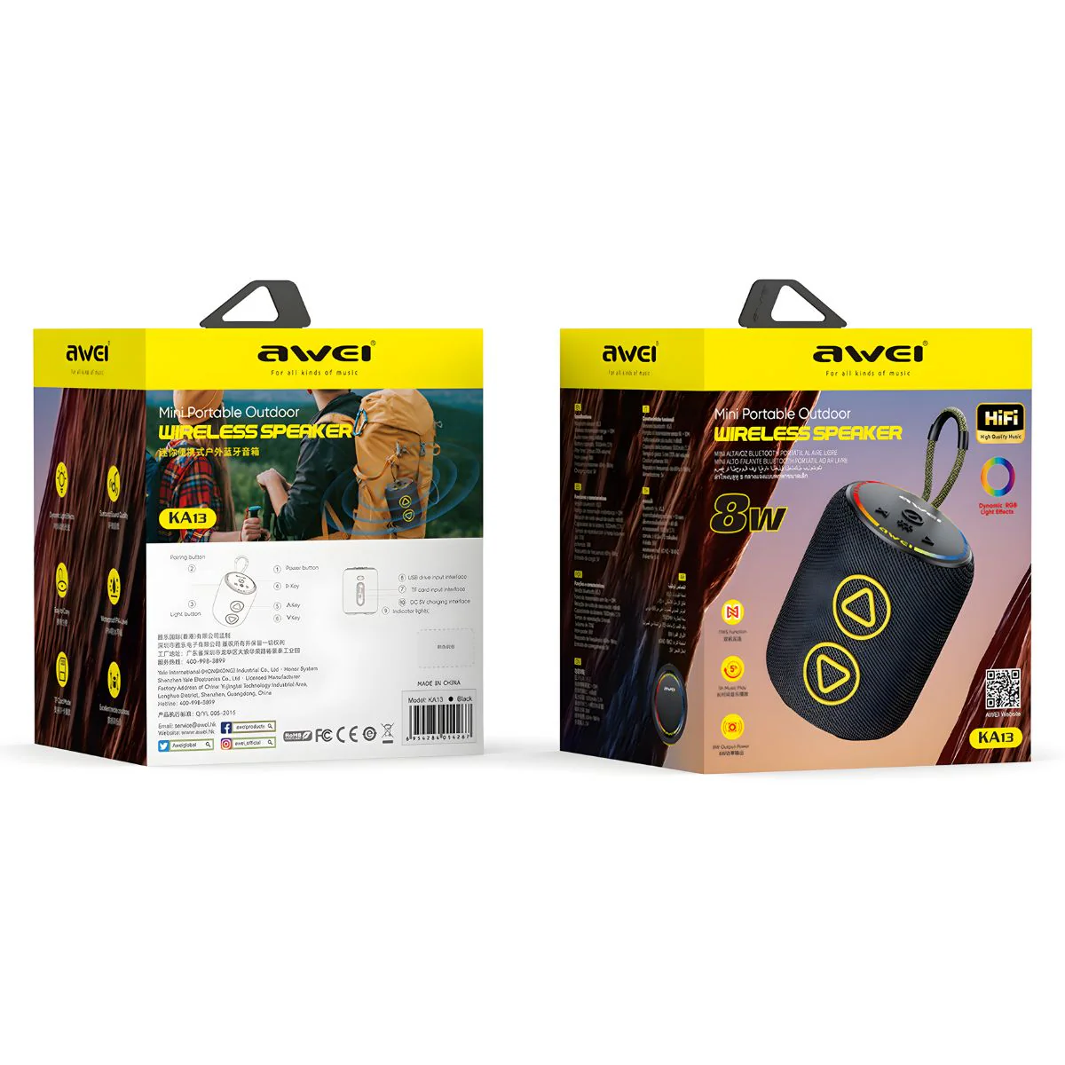 Bocina Bluetooth 5.3 Portátil De 8W. Parlante Inalámbrico Con Resistencia Al Agua IPX6. Altavoz Recargable Con Luces RGB. - Image 3