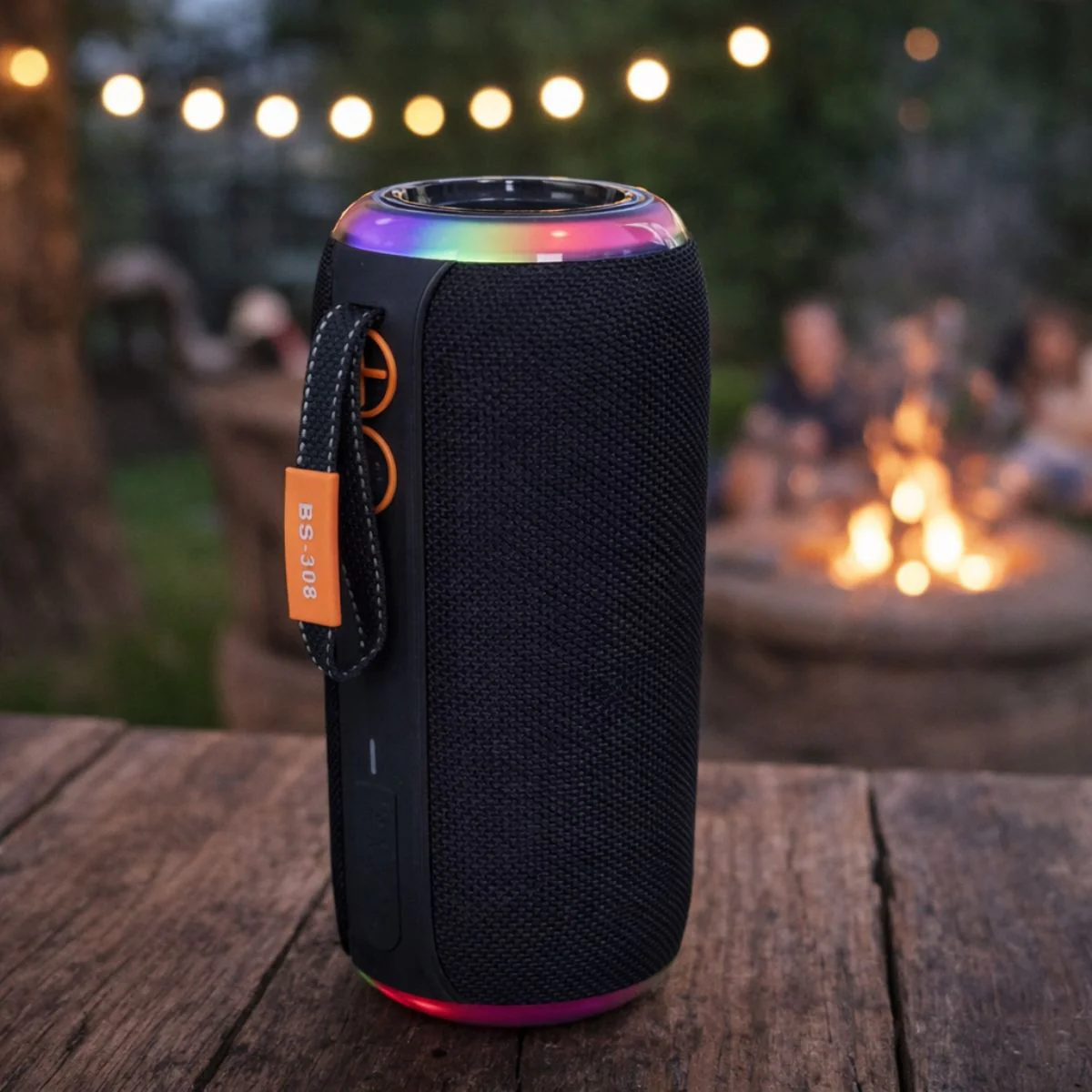 Bocina Bluetooth Portátil 20W Con Luz RGB. Altavoz Parlante Inalámbrico Resistente Al Agua IPX6 Con Radio FM, USB, AUX, TF Y Batería 2400Mah. - Image 2