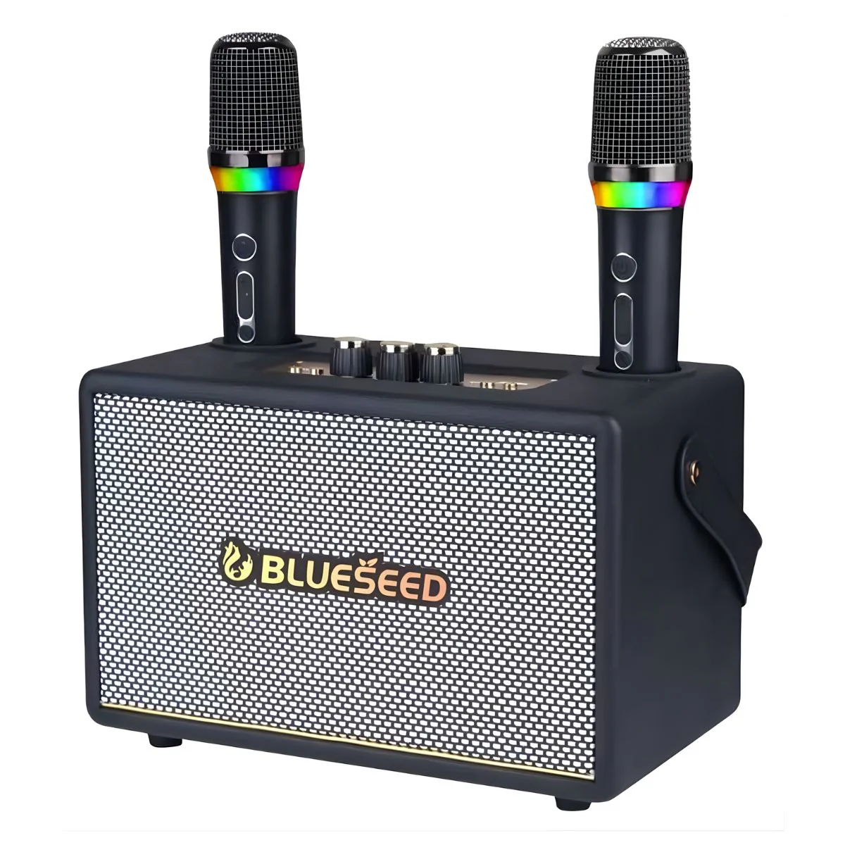 Bocina Portátil Con Dos Micrófonos Inalámbricos Para Karaoke. Speaker Altavoz Bluetooth Con FM, SD, AUX Y Batería 2400Mah. - Image 3
