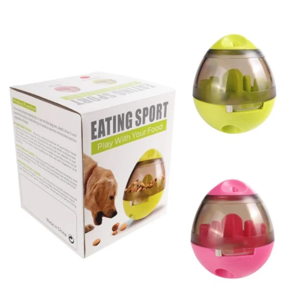 Bola Interactiva De Plastico ABS Dispensador De Comida Para Mascotas. Tamaño 3.9X4.6" Color Verde - Image 3
