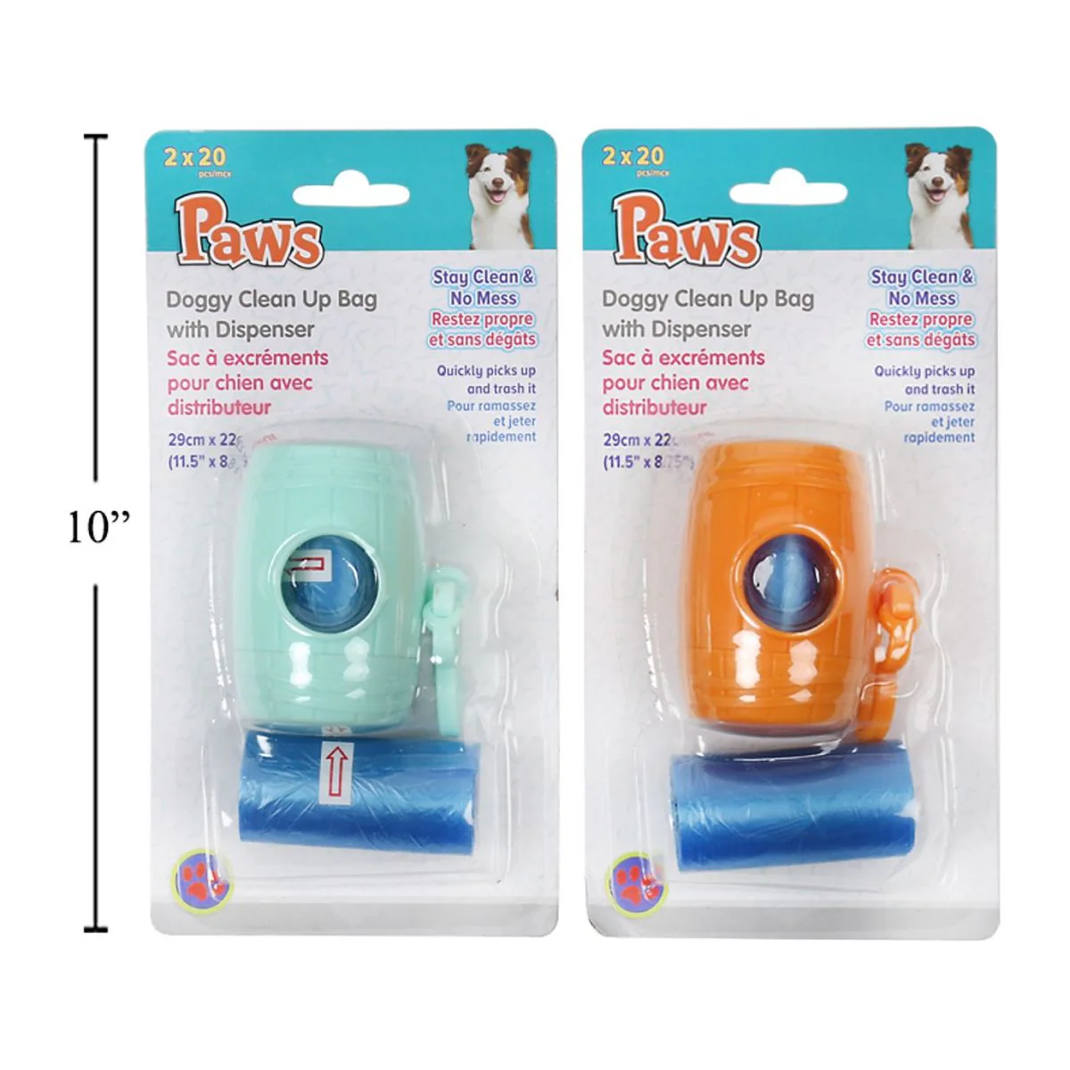 Bolsa Para Desechos Perro Dispensador 2 Rollos, 20 Piezas / Rollo ( Colores Variados Al Azar) - Image 5