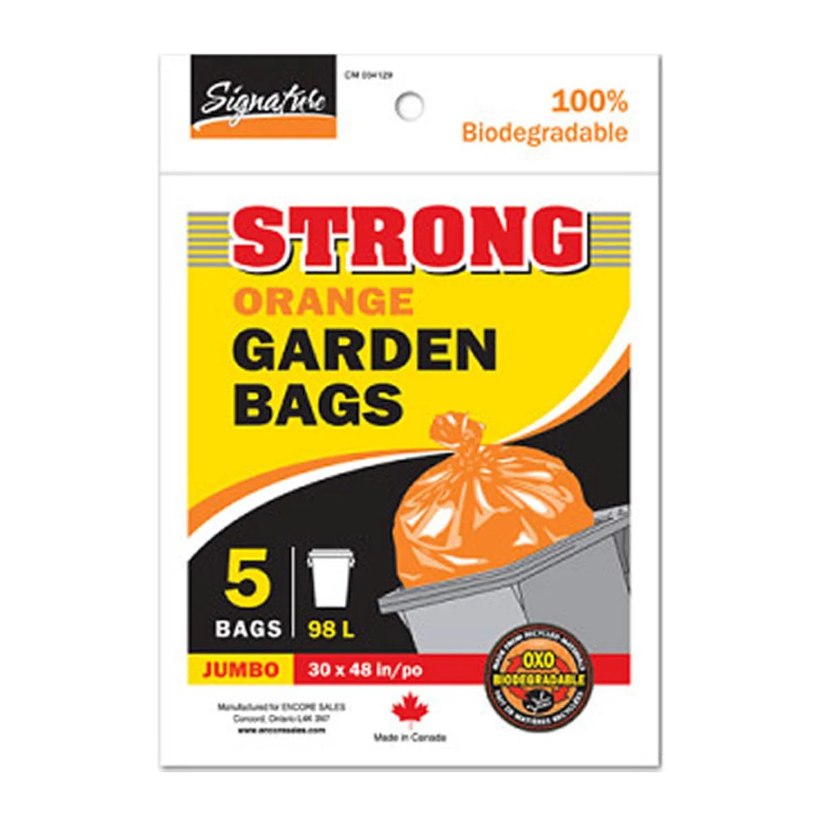 Bolsas De Basura Anaranjadas Para Exteriores5-Pc 30X48 " Super Resistentes - Image 3
