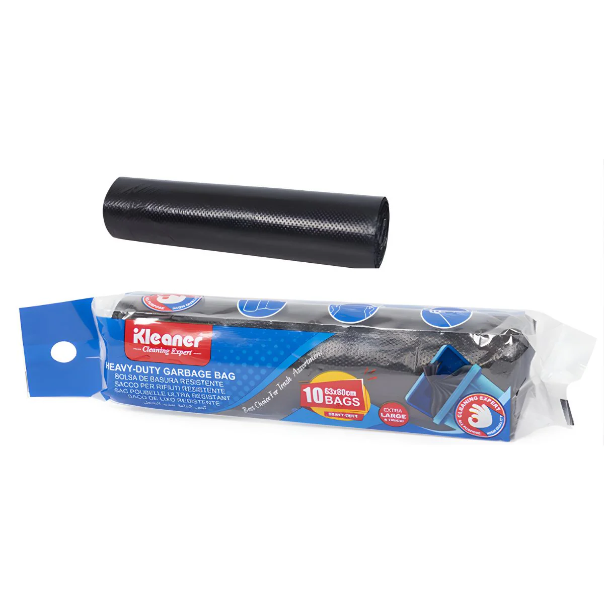 Bolsas De Basura Negras 100L (27Gal). Bolsas De Residuo 63X80cm. Cartuchos (Pack De 10 Unidades). - Image 2