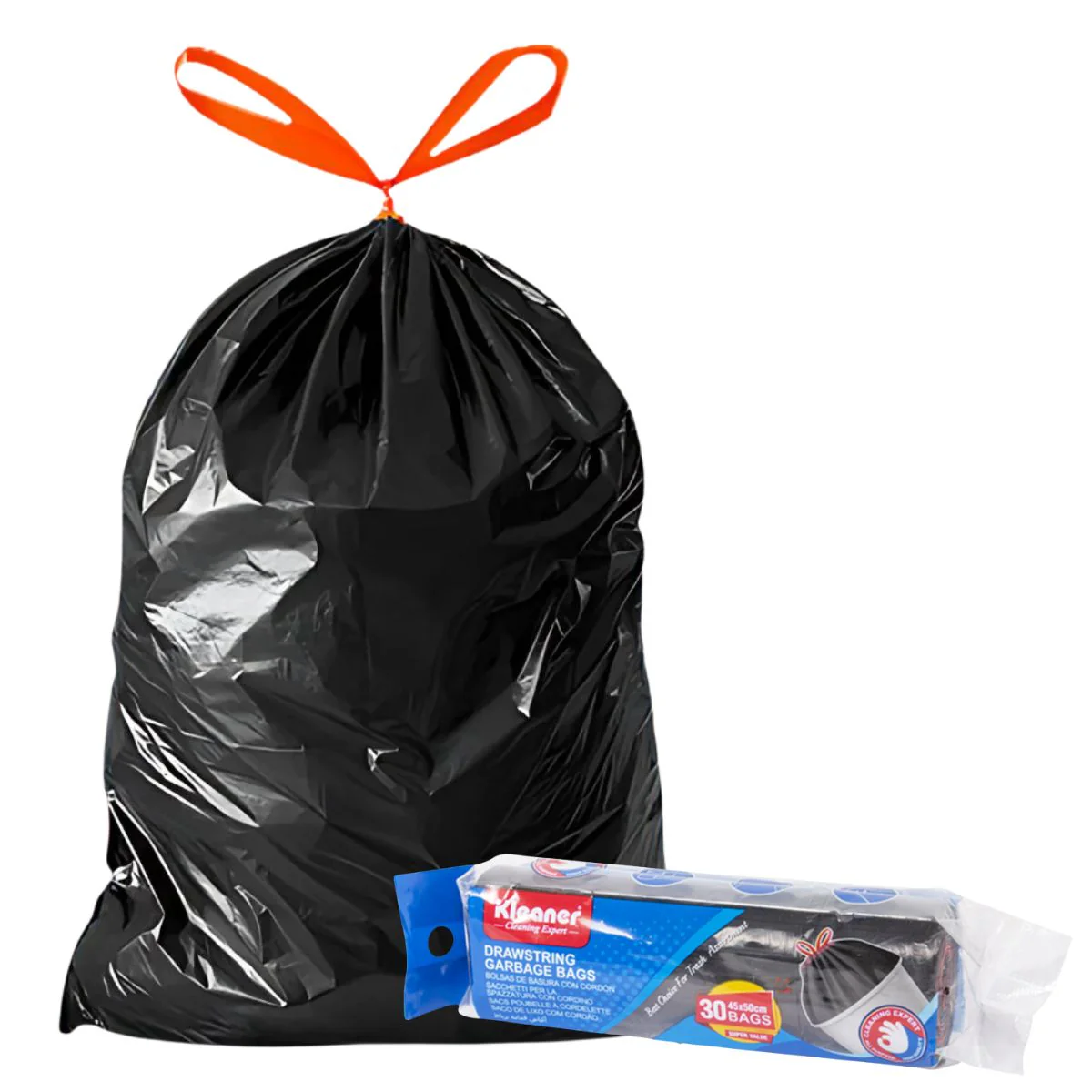 Bolsas De Basura Negras De 32L (8Gal). Bolsas De Residuo 45X70cm. Cartuchos.(Pack De 30 Unidades).