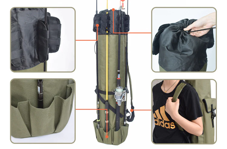 Bolso Multiuso Porta Cañas De Pescar - Image 4