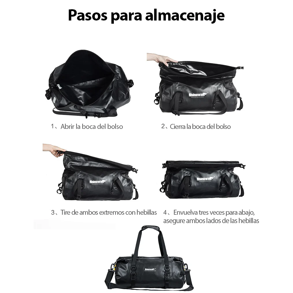 Bolso Para Motocicleta Rhinowalk 100% Impermeable De 65L De Capacidad. - Image 5
