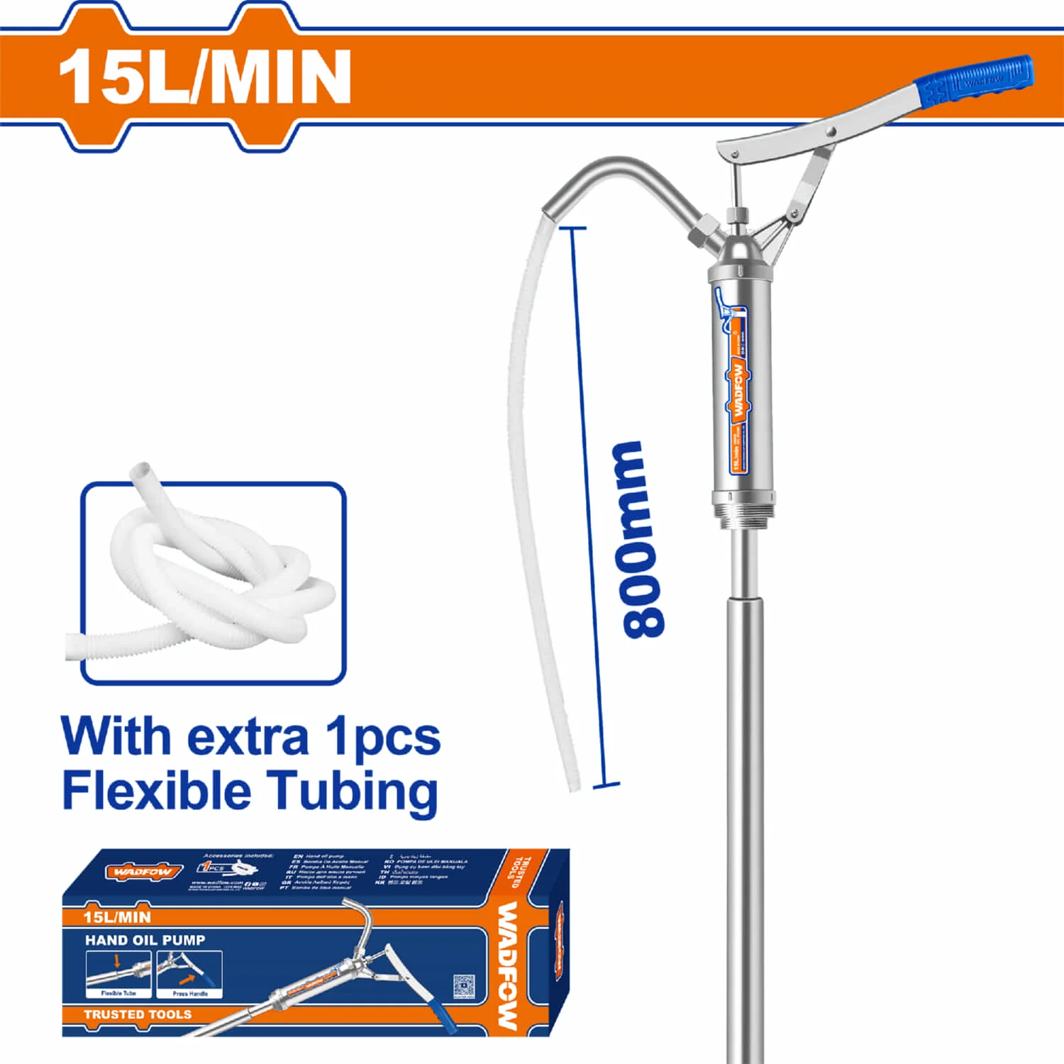 Bomba De Aceite Manual 15L/Min. Long.127 Cm. Fabricado En Acero Al Carbono. Tubo Removible.