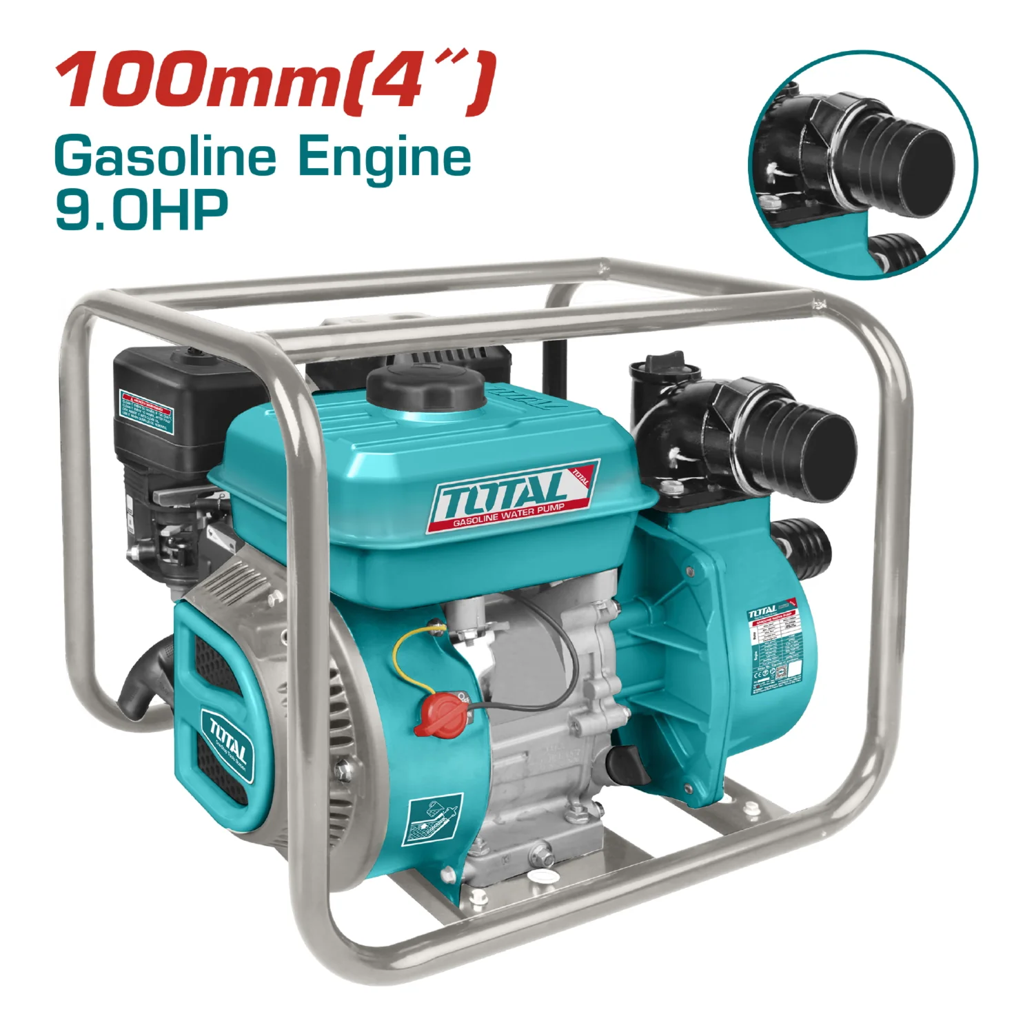 Bomba De Agua A Gasolina 9.0HP 4". Flujo Máx: 1500L. Depósito De Combustible: 6.0L - Image 2