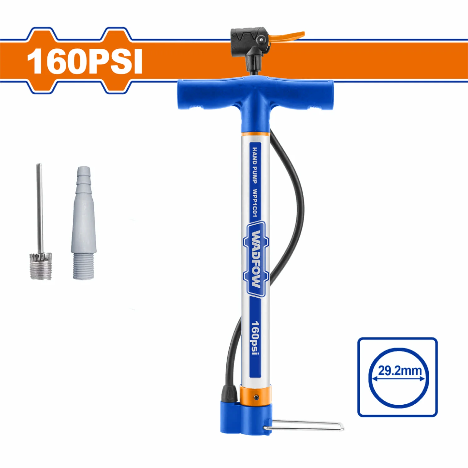 Bomba De Aire Para Inflar 160 Psi Φ30*370Mm, Compatible Con Schrader, Presta, Dunlop. Bomba De Mano