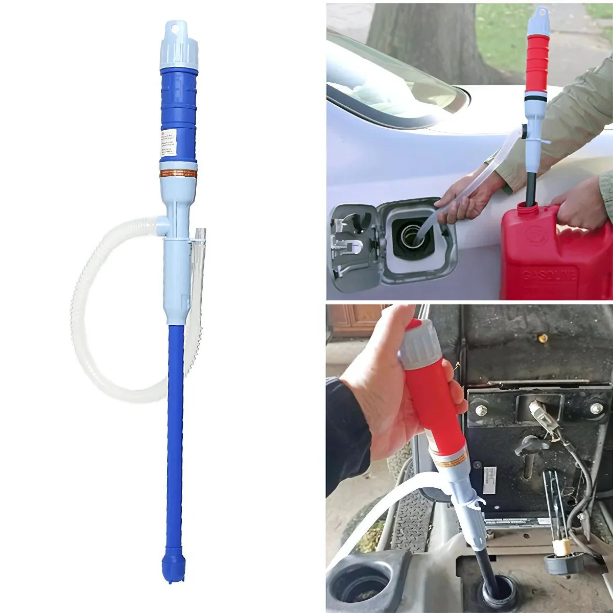 Bomba Eléctrica Portátil Para Combustible Y Agua. Extractor De Líquidos. Sifón Automático Para Transferencia De Gasolina. - Image 2