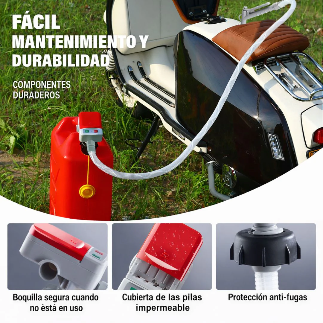 Bomba Eléctrica Portátil Para Transferencia De Combustible Extractor De Gasolina Portátil  3.2 GPM Con Manguera. Transferidor Compatible Con Bidones De Gasolina Y Diésel. FN 901M - Image 3