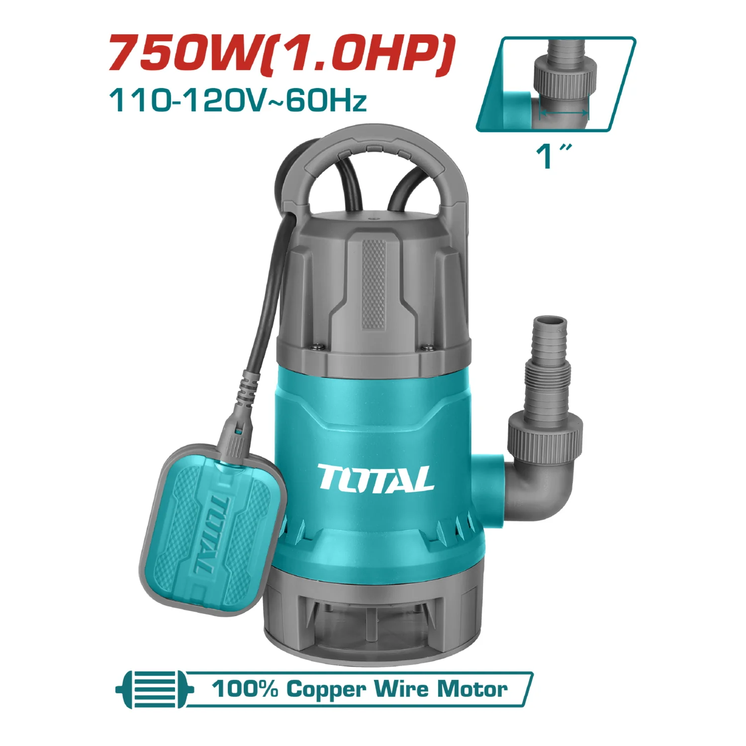 Bomba Sumergible Para Agua Sucia 110 - 120V~60Hz 750W, 1.0 HP - Image 2