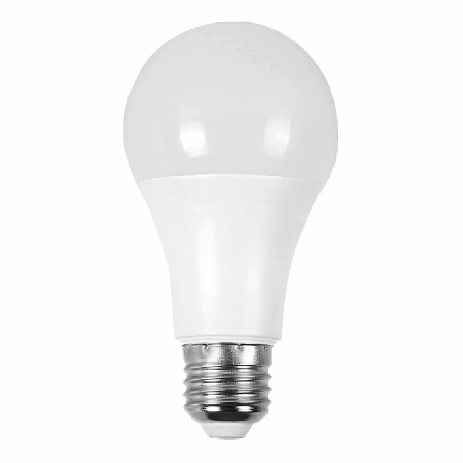 Bombillo LED A19 15W 3000K Luz Cálida - Chip SMD 5730, Rosca E27, 1500 Lumens, 70X132mm. Acabado Blanco. Foco.