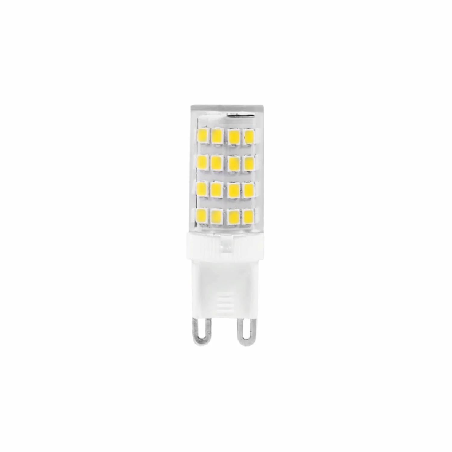 Bombillo LED G9 Regulable 9W, 3000K Luz Cálida, 700 Lm, Base Cerámica, 85-265V, 16X63mm. Foco