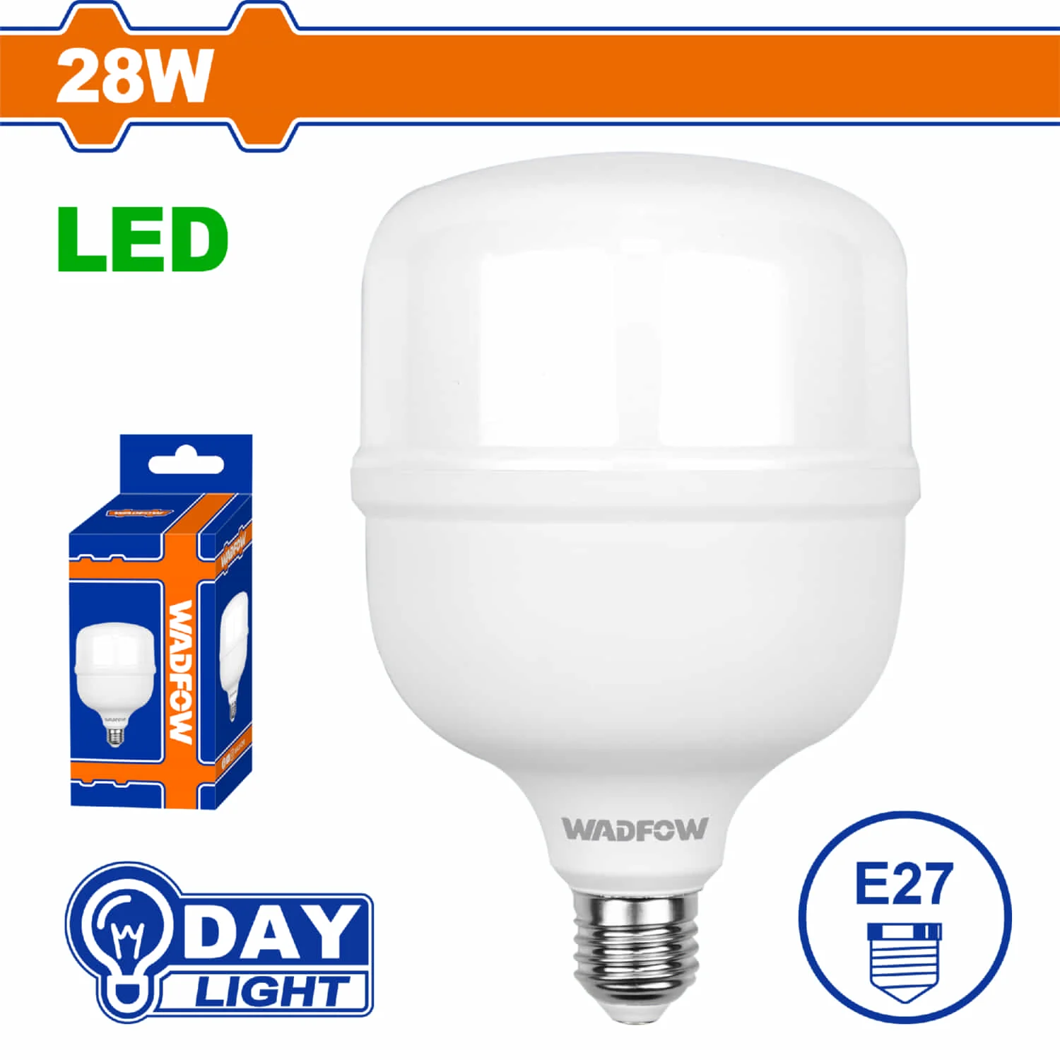 Bombillo LED T 28W 6000K 110-240V~50/60Hz. Luz Diurna. 25000 Horas. Base E27. Foco