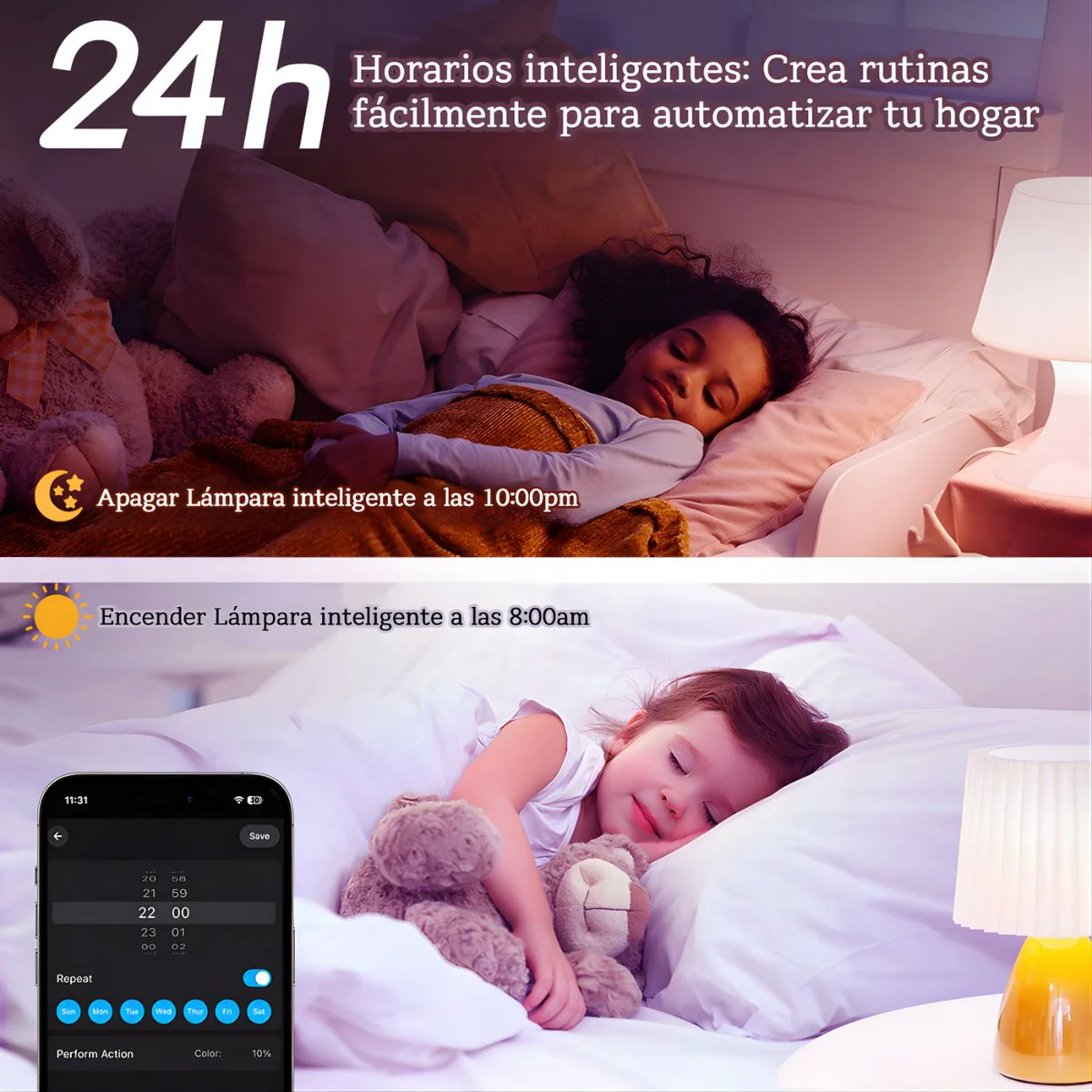 Bombillos LED Inteligentes RGB. Luz Multicolor + Blanco Cálido Y Frío. Focos Smart Con Wifi Y Bluetooth. (Pack De 3 Unidades) - Image 5