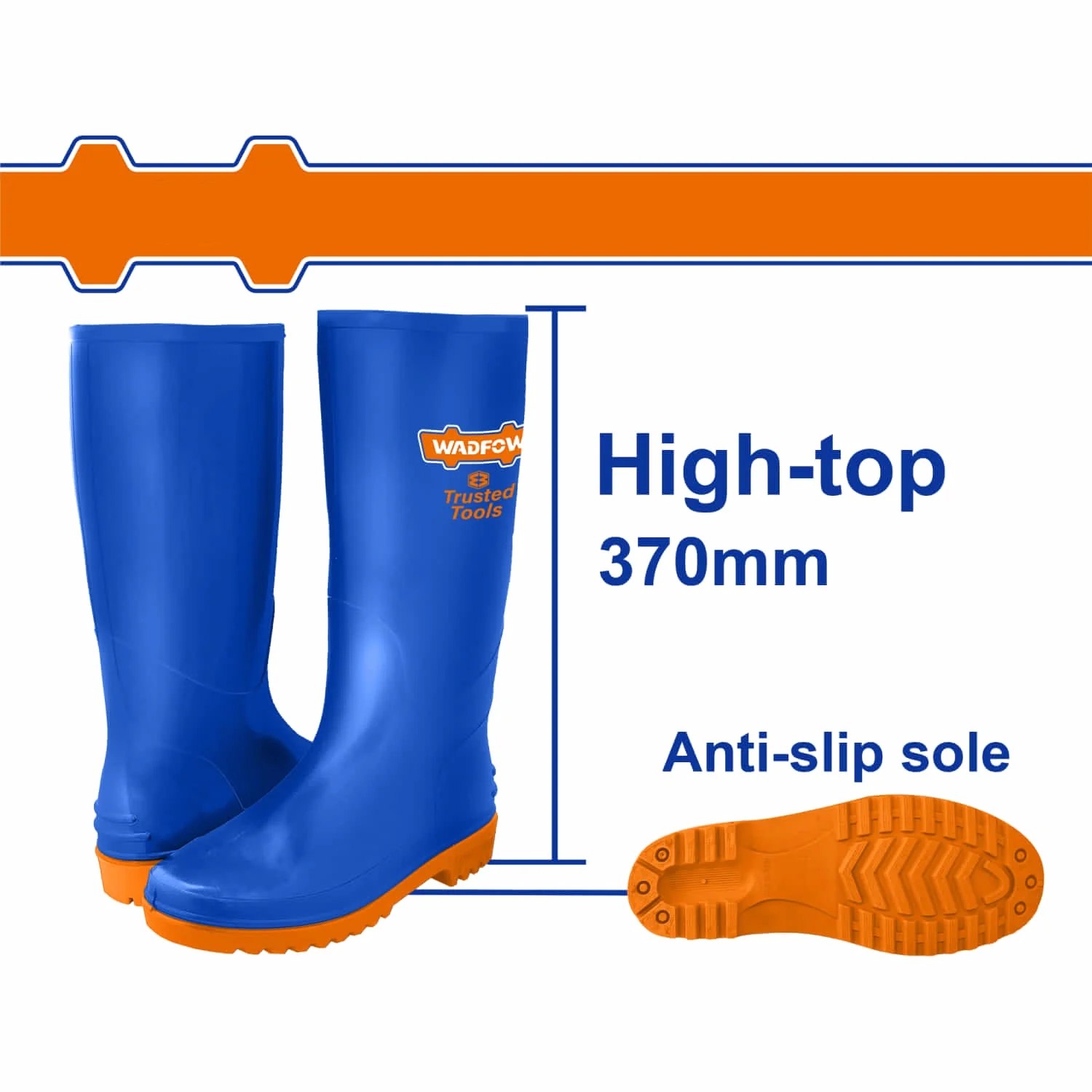 Botas Caucho Extra Altas. 100% Resistente Al Agua. PVC. Suela Antiresbalante. Altura:370Mm (Par) Botas Industriales