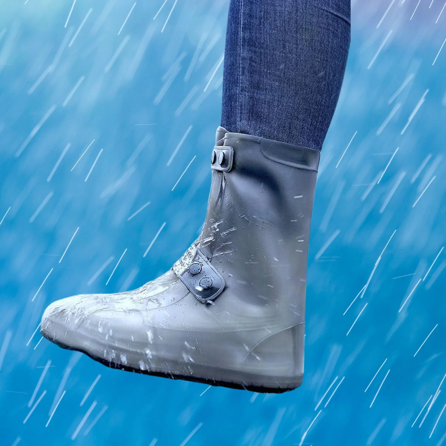 Botas De Caucho Para Lluvia. Cubrecalzado Impermeable. Protector De Zapatos. (1 Par) - Image 4