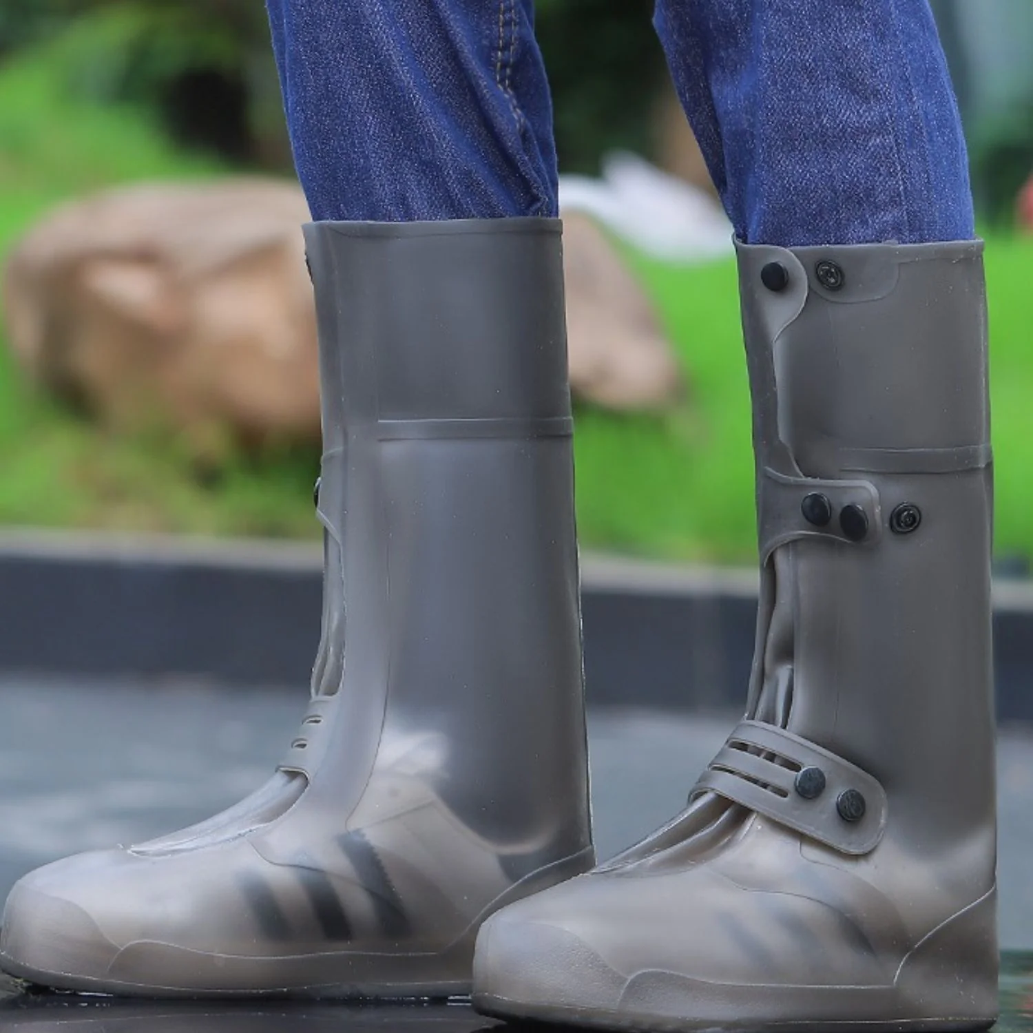 Botas De Caucho Para Lluvia. Cubrecalzado Impermeable. Protector De Zapatos. (1 Par) - Image 8